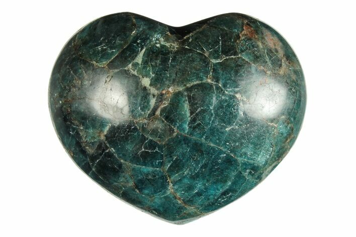 Polished Blue Apatite Heart - Madagascar #246473